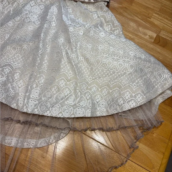 Flower Girl Dress Bonnie Jean Girls sz 12 hi low Easter Pageant Fairy Princess - Picture 2 of 11